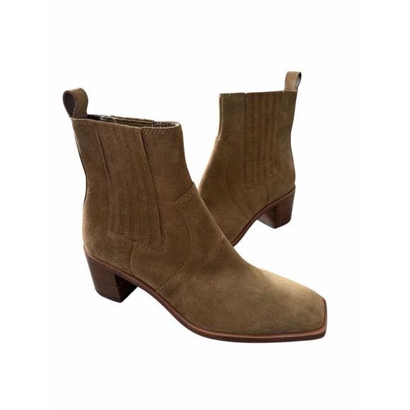 Dolce Vita Women's Irnie Snip-Toe Tailored Booties 9.5 Leather Block Heel NEW - Picture 2 of 8